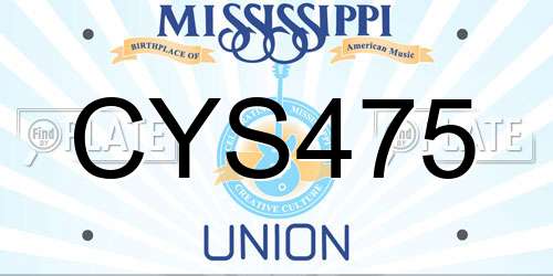 CYS475 Mississippi License Plate