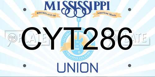 CYT286 Mississippi License Plate