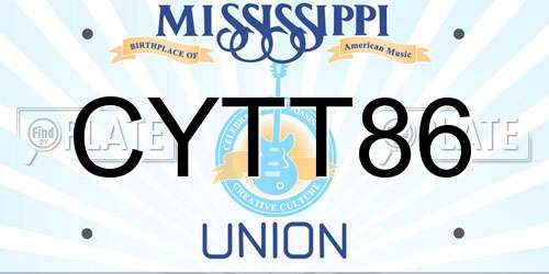 CYTT86 Mississippi License Plate
