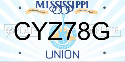 CYZ78G Mississippi License Plate