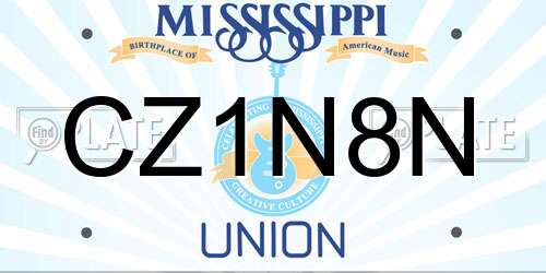 CZ1N8N Mississippi License Plate