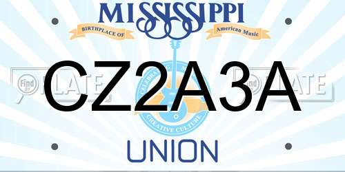 CZ2A3A Mississippi License Plate