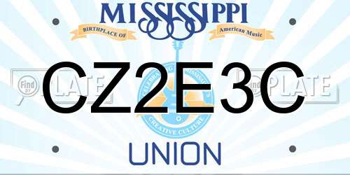 CZ2E3C Mississippi License Plate