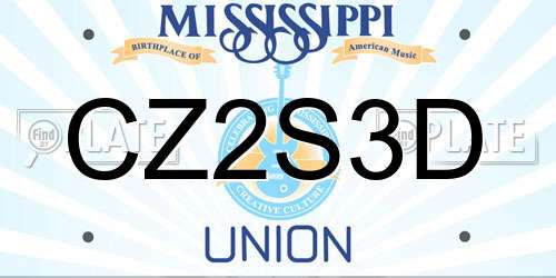 CZ2S3D Mississippi License Plate