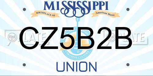CZ5B2B Mississippi License Plate