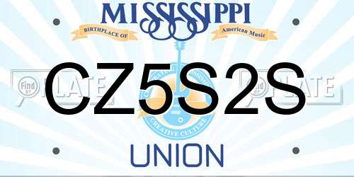 CZ5S2S Mississippi License Plate