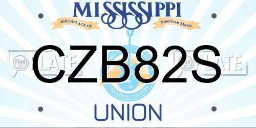 CZB82S Mississippi License Plate