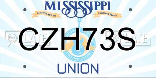 CZH73S Mississippi License Plate
