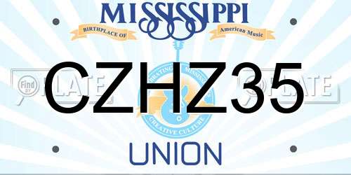 CZHZ35 Mississippi License Plate