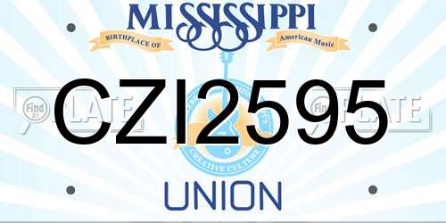 CZI2595 Mississippi License Plate