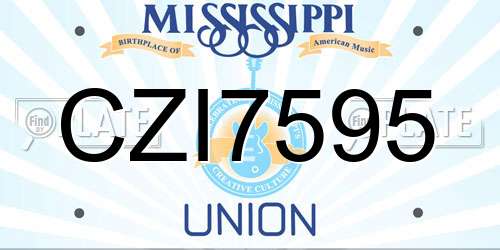 CZI7595 Mississippi License Plate