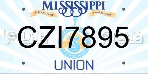 CZI7895 Mississippi License Plate