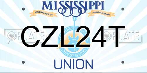 CZL24T Mississippi License Plate