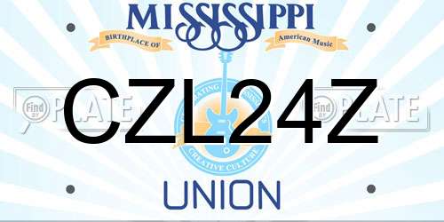CZL24Z Mississippi License Plate
