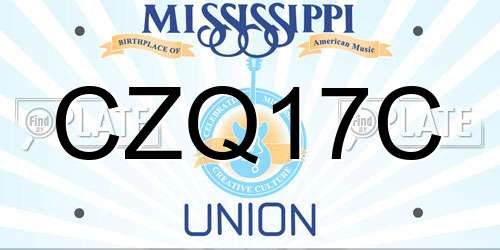 CZQ17C Mississippi License Plate