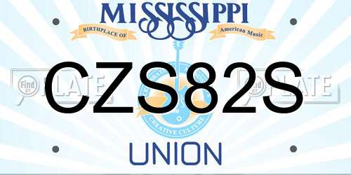CZS82S Mississippi License Plate