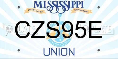 CZS95E Mississippi License Plate