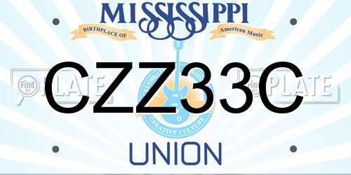 CZZ33C Mississippi License Plate