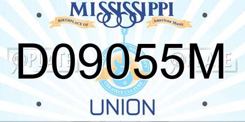 D09055M Mississippi License Plate