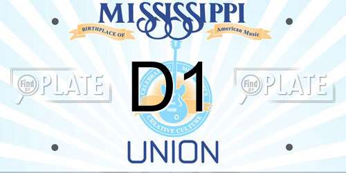 D1 Mississippi License Plate