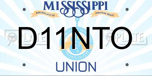 D11NTO Mississippi License Plate