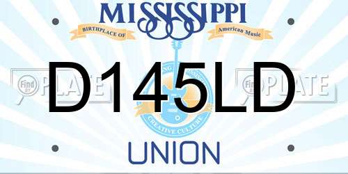 D145LD Mississippi License Plate