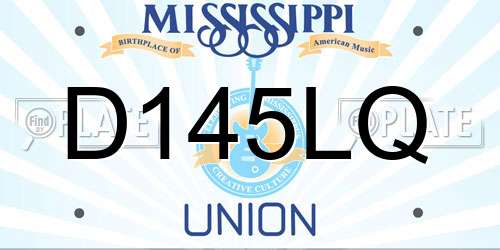 D145LQ Mississippi License Plate