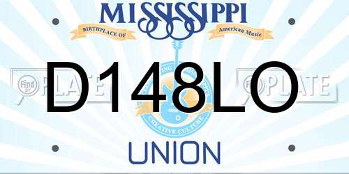 D148LO Mississippi License Plate