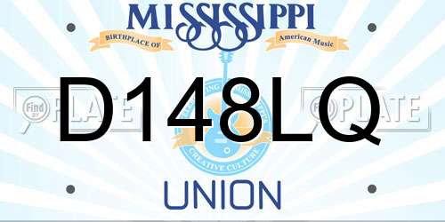 D148LQ Mississippi License Plate
