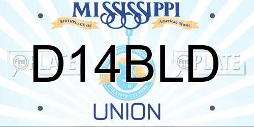 D14BLD Mississippi License Plate