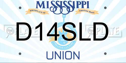D14SLD Mississippi License Plate