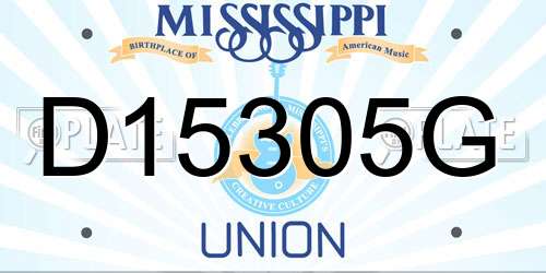 D15305G Mississippi License Plate