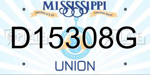 D15308G Mississippi License Plate