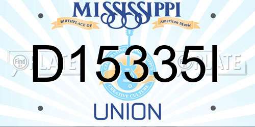 D15335I Mississippi License Plate
