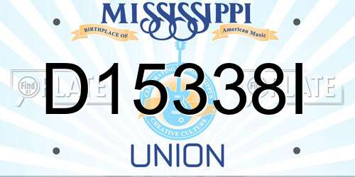 D15338I Mississippi License Plate