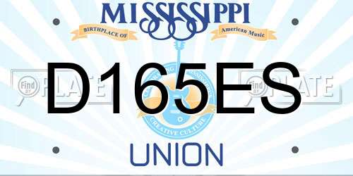 D165ES Mississippi License Plate