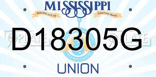D18305G Mississippi License Plate