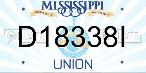 D18338I Mississippi License Plate