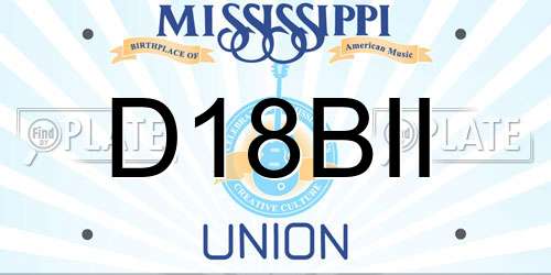 D18BII Mississippi License Plate