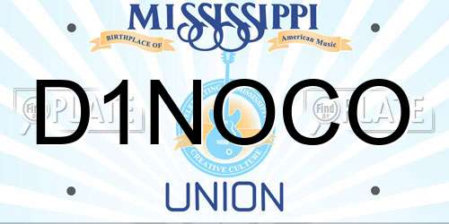 D1NOCO Mississippi License Plate
