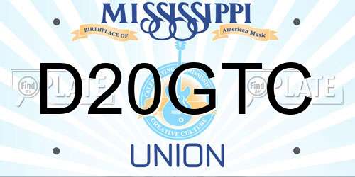 D20GTC Mississippi License Plate
