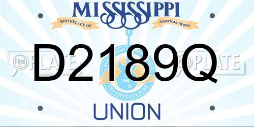 D2189Q Mississippi License Plate