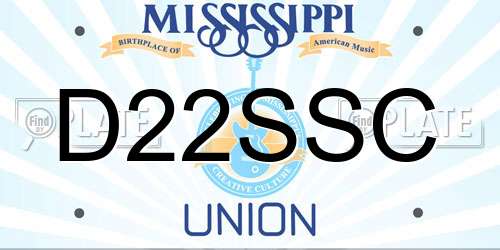 D22SSC Mississippi License Plate