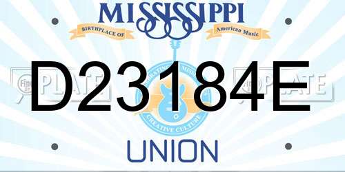 D23184E Mississippi License Plate