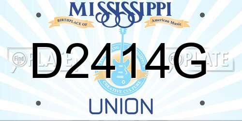 D2414G Mississippi License Plate