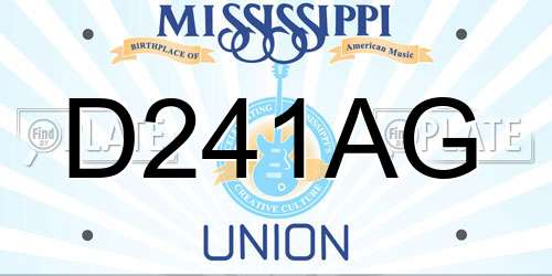 D241AG Mississippi License Plate