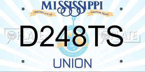 D248TS Mississippi License Plate