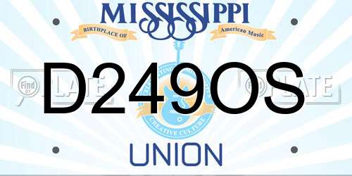 D249OS Mississippi License Plate