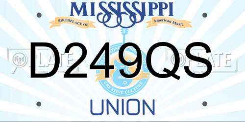 D249QS Mississippi License Plate