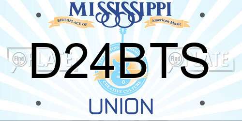 D24BTS Mississippi License Plate